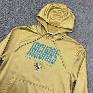 Jacksonville Jaguars Hoodie Men's Large Gold Combine Training NFL Sweatshirt
